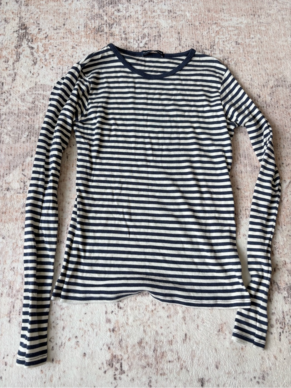 Brandy Melville Striped Long-Sleeve Crewneck Top